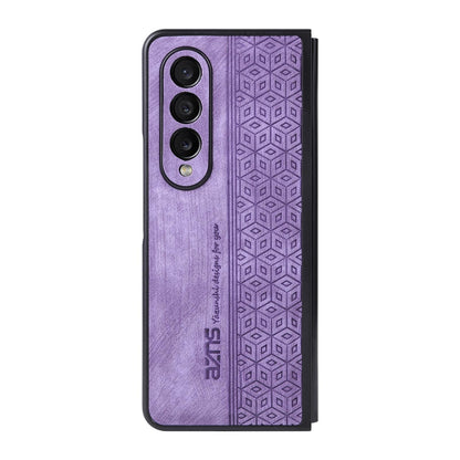 For Samsung Galaxy z Fold4 5G Embossed 3d Skin Texture Phone Case - Sleek Design - Brown