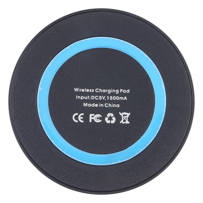Universal 5W Round Wireless Charger - Black + Orange