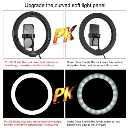10.2 Usb Rgbw Led Ring Light with Tripod & Remote for Vlogging & Photography - Pink