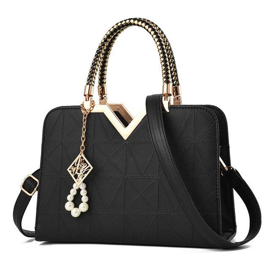 Women Zipper Shoulder Bag with Phone Pocket and Crossbody Strap - Wine Red