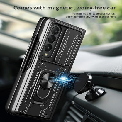 For Samsung Galaxy z Fold4 5G Protective Sliding Camshield Phone Case - Grey