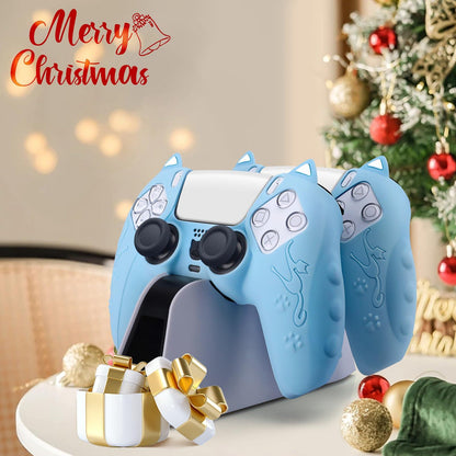 Silicone Cat Ear Gamepad Cover for Sony Ps5 - Yellow