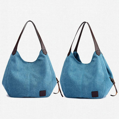 Retro Art Lady Shoulder Bag - Simple & Chic Beige - Black