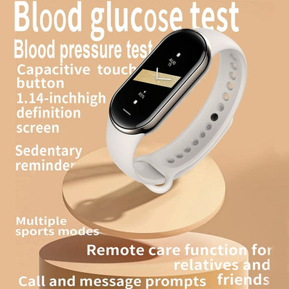 Waterproof Smart Watch With Heart Bp Oxygen And Sugar Monitoring - Ip68 - Gold