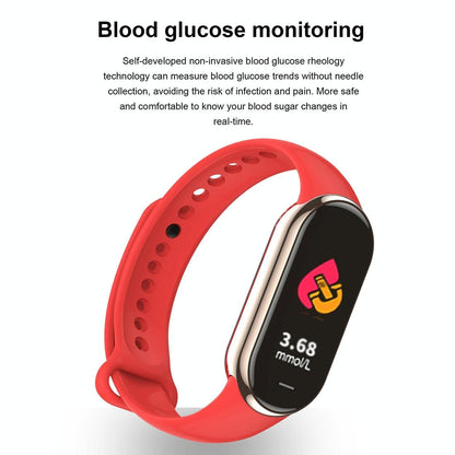 Waterproof Smart Watch With Heart Bp Oxygen And Sugar Monitoring - Ip68 - Gold