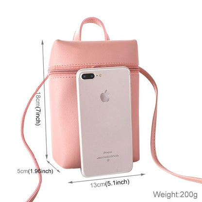 Simple Casual Shoulder Messenger Bag Small Crossbody Bucket Bag For Women - Pink