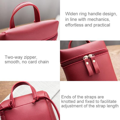 Simple Casual Shoulder Messenger Bag Small Crossbody Bucket Bag For Women - Pink