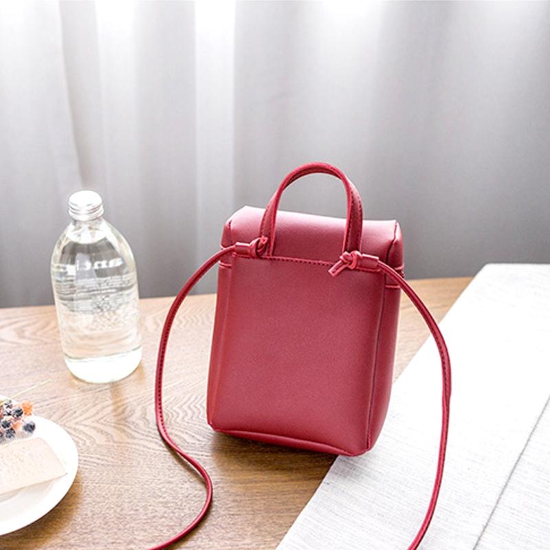 Simple Casual Shoulder Messenger Bag Small Crossbody Bucket Bag For Women - Pink