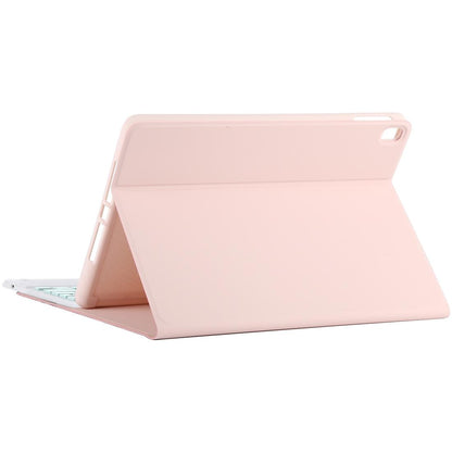 Bluetooth Keyboard & Tablet Case For Ipad 10.2 / Ipad Air 2019 - Detachable Touch Pad Pen Slot Holder - Microfiber Leather - Pink