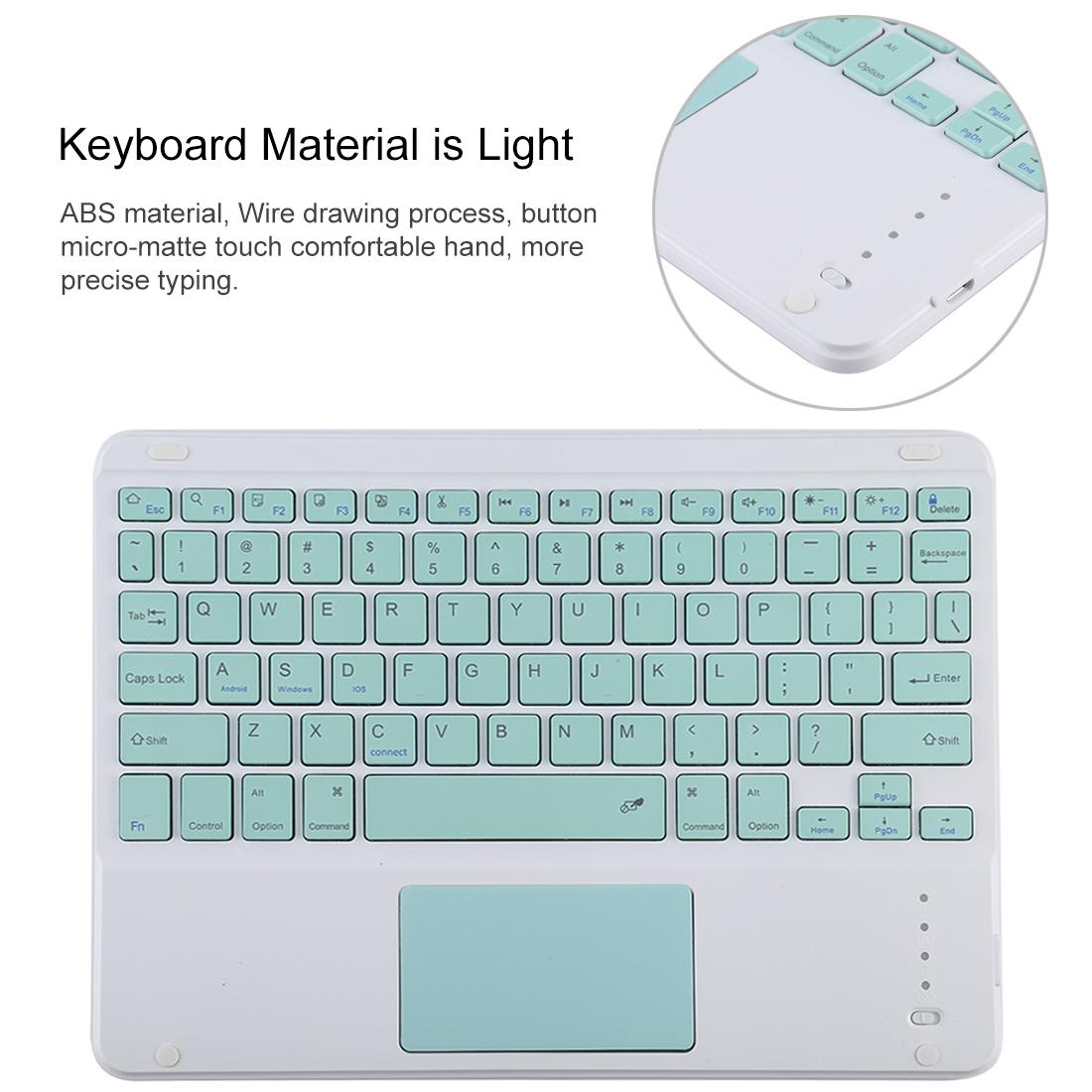 Bluetooth Keyboard & Tablet Case For Ipad 10.2 / Ipad Air 2019 - Detachable Touch Pad Pen Slot Holder - Microfiber Leather - Pink