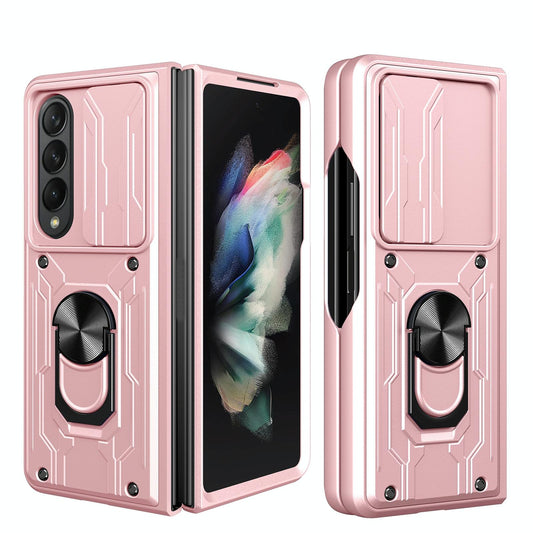For Samsung Galaxy z Fold4 5G Protective Sliding Camshield Phone Case - White