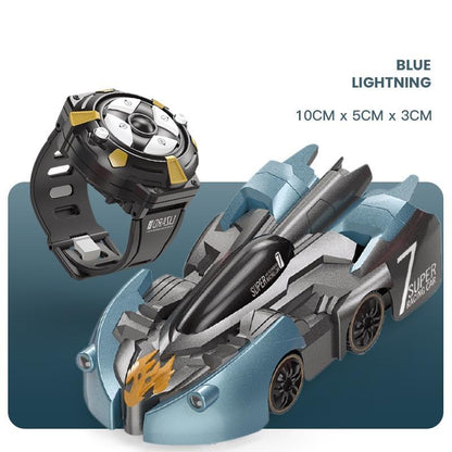 Electric Remote Control Wall Climbing Car for Kids - Mini Toy - Blue Break Watch Rc Edition