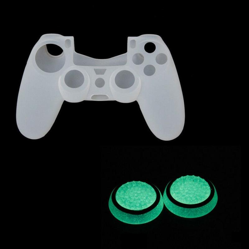 10-piece Luminous Gamepad Button Caps for Ps5 / Ps4 / Ps3 / Xbox one / 360 / Pro / Series x / s - Black Red Circle