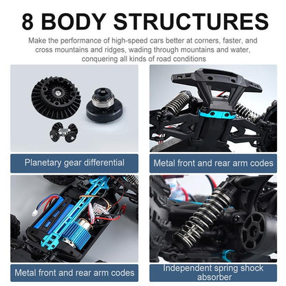 Green 1 16 2.4g Rc Off-road Racing Car Toy - Electric 4wd