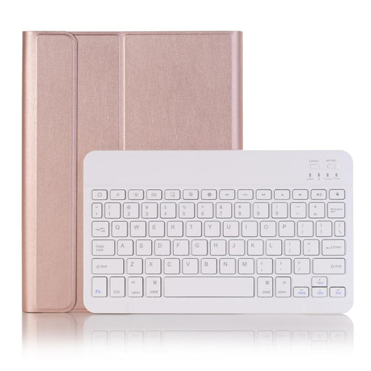 Ultra-Thin Bluetooth Keyboard Leather Case For Ipad Air / Pro 10.5 With Pen Slot & Holder - Rose Gold