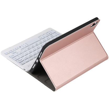 Ultra-Thin Bluetooth Keyboard Leather Case For Ipad Mini 6 With Detachable Lambskin Texture And Stand - Rose Gold