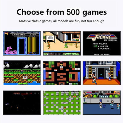 500 Classic Games Mini Handheld Console For Kids - 3.0 Inch Retro Macaron Design With Av Output - Grey