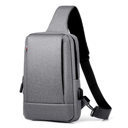 Business Chest Bag Oxford Cloth One Shoulder Crossbody - Light Grey