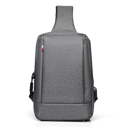Business Chest Bag Oxford Cloth One Shoulder Crossbody - Light Grey