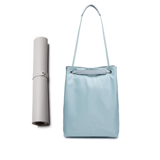 Small Apple Macbook Shoulder / Messenger Bag - Handheld - Lake Blue + Gray Mouse Pad