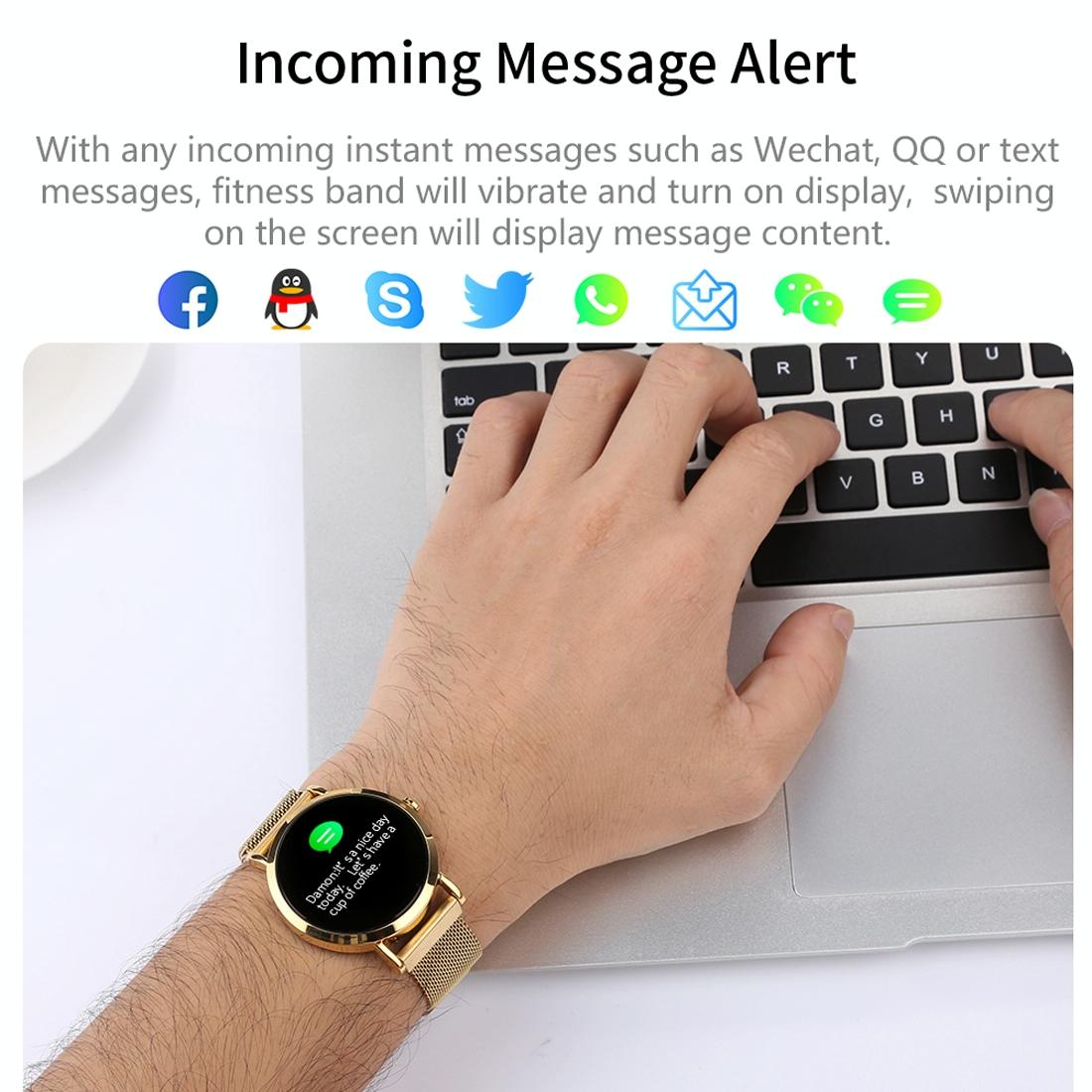 Smart Bracelet With Call Heart Bp Sleep And Oxygen Monitoring - Gold