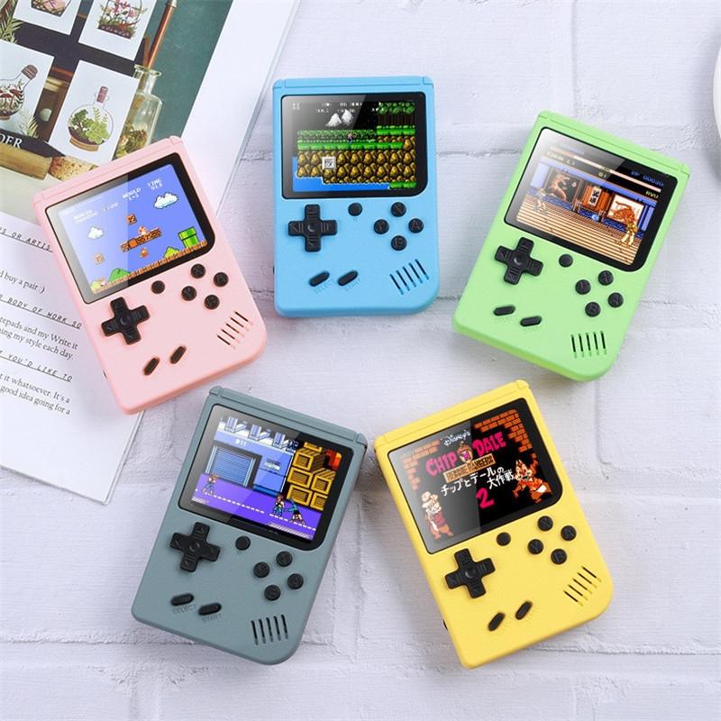 500 Classic Games Mini Handheld Console For Kids - 3.0 Inch Retro Macaron Design With Av Output - Blue