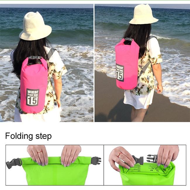 Waterproof Dual Shoulder Dry Bag 50L Capacity - Blue