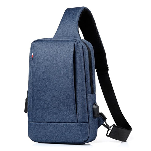 Business Chest Bag Oxford Cloth One Shoulder Crossbody - Blue