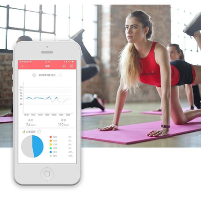 Smart Bracelet With Heart Rate Monitor And Call Reminder - Waterproof - Blue