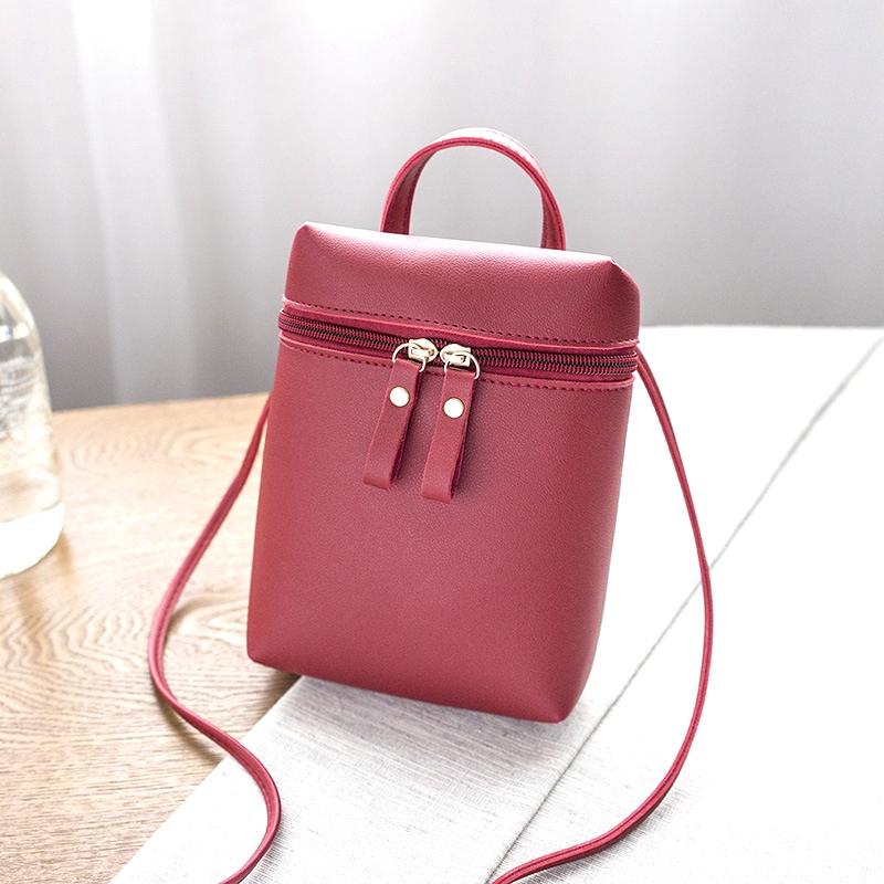 Simple Casual Shoulder Messenger Bag Small Crossbody Bucket Bag For Women - Blue
