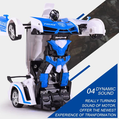 Remote-controlled Deformable Toy Car - 4 Channels - Blue