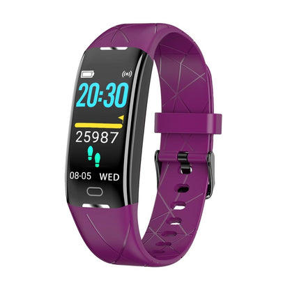 Smart Bracelet With Heart Rate Monitor And Call Reminder - Waterproof - Purple