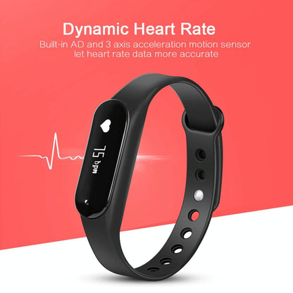 Bluetooth Smart Bracelet With Heart Rate Monitor And Sleep Tracker - Light Purple