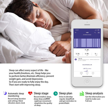 Smart Bracelet With Heart Rate Monitor And Call Reminder - Waterproof - Red