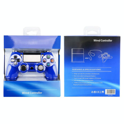 Ps4 Wired Gamepad with Snowflake Button Design - Red