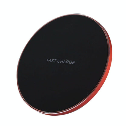 Quick Charge Wireless Charger With Led Indicator - Red