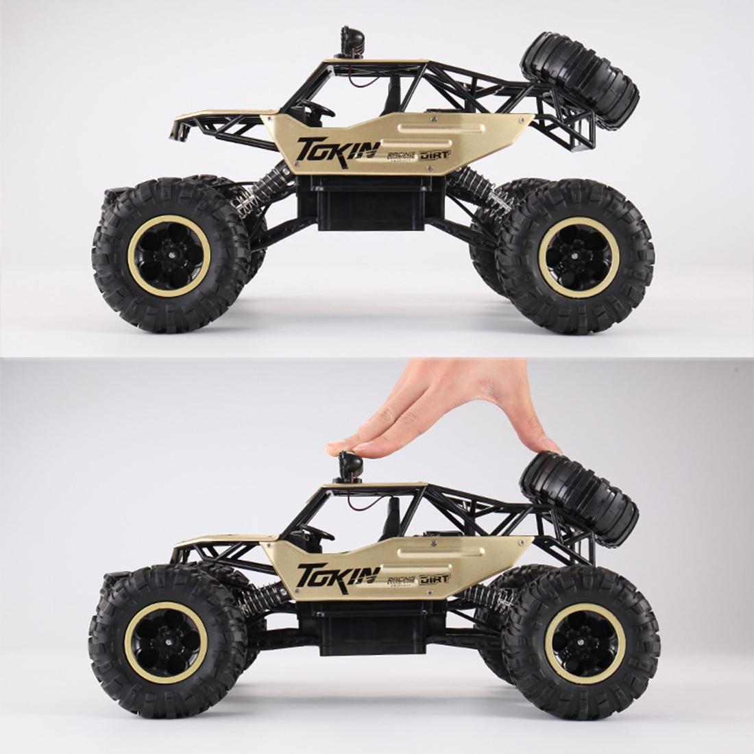 37cm Remote Control Bigfoot Climbing Car - 1 12 Alloy 4wd Cross-country Toy - Red