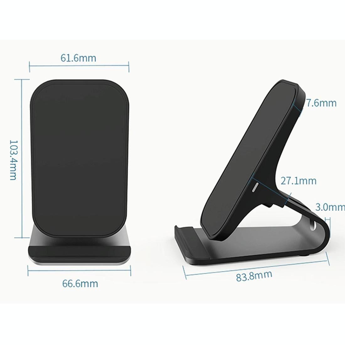 15W Dual Coil Qi Wireless Charger With Fast Charging - Silver