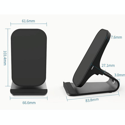 15W Dual Coil Qi Wireless Charger With Fast Charging - Silver