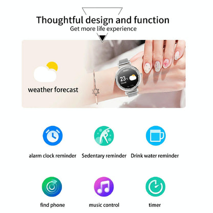 Menstrual Period Smart Bracelet With Blood Pressure And Heart Rate Monitoring - Silver
