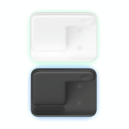 3 In 1 Magnetic Wireless Charger With Touch Ring Light - White