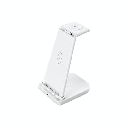 3 In 1 Foldable Charging Stand For Iphones Apple Watch And Airpods - White