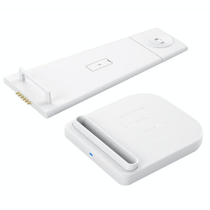 3 In 1 Foldable Charging Stand For Iphones Apple Watch And Airpods - White