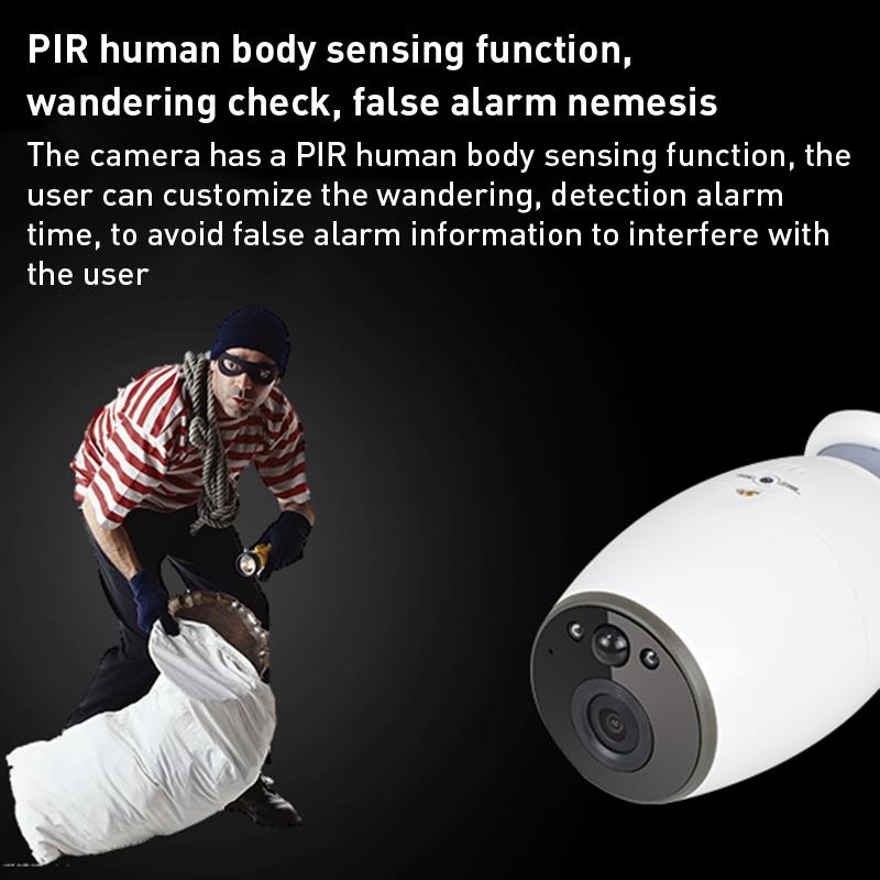 Smart Wifi Camera With Night Vision & Two-Way Audio - White Tripod Support