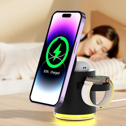 15W 4 In 1 Foldable Magnetic Wireless Charger - White