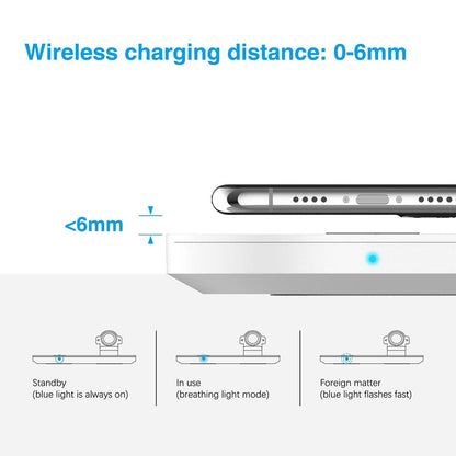 3 In 1 Wireless Charger For Phones Iwatch Airpods - White