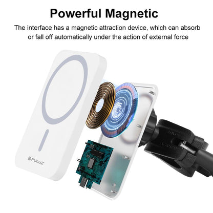 15W Magnetic Wireless Charger With Vlogging Phone Clamp - White