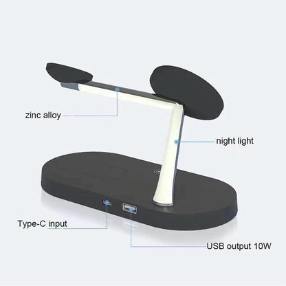 15W 5 In 1 Magnetic Wireless Charger For Iphone 12 & Apple Watch & Airpods - White