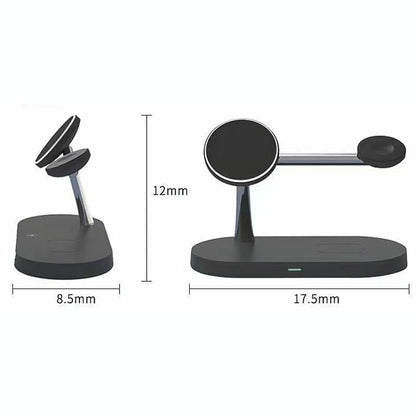 15W 5 In 1 Magnetic Wireless Charger For Iphone 12 & Apple Watch & Airpods - White
