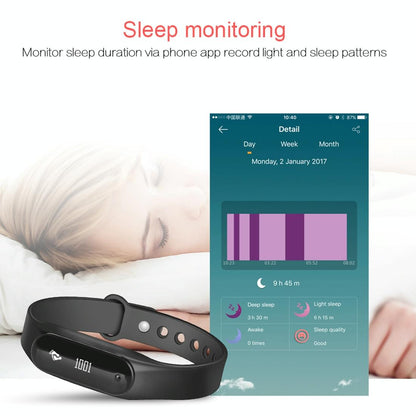 Bluetooth Smart Bracelet With Heart Rate Monitor And Sleep Tracker - Yellow